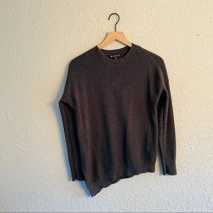 Athleta Rest Day Charcoal Grey Asymmetrical Knit Sweater